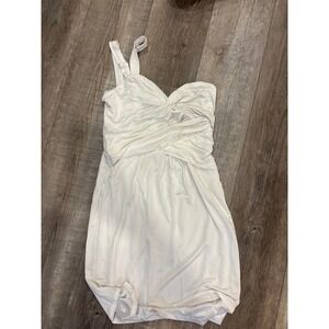 Moda International White One Shoulder Dress Sleeveless‎ Casual Party Mini